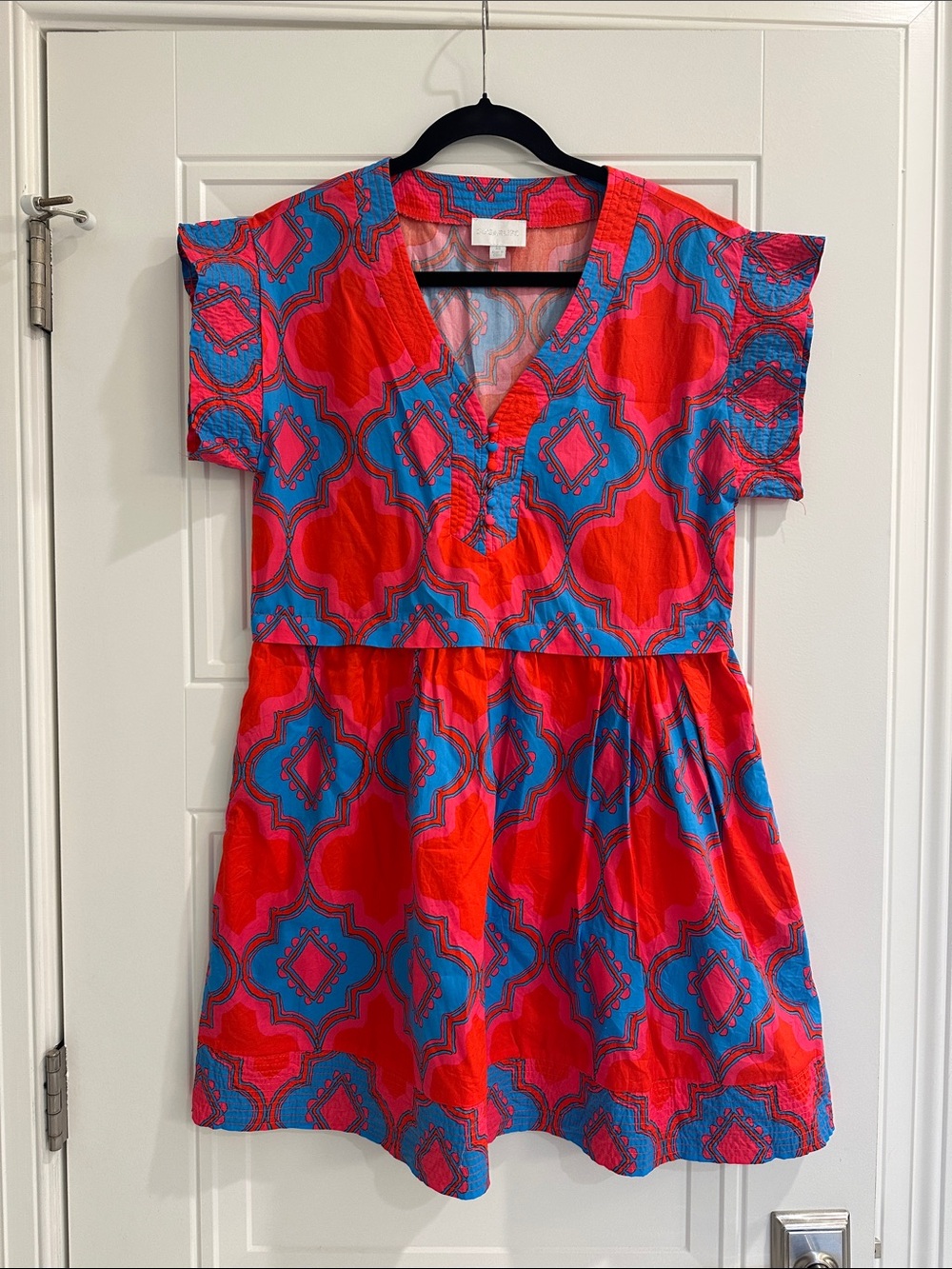 Sugarlips Red & Blue Patterned Dress